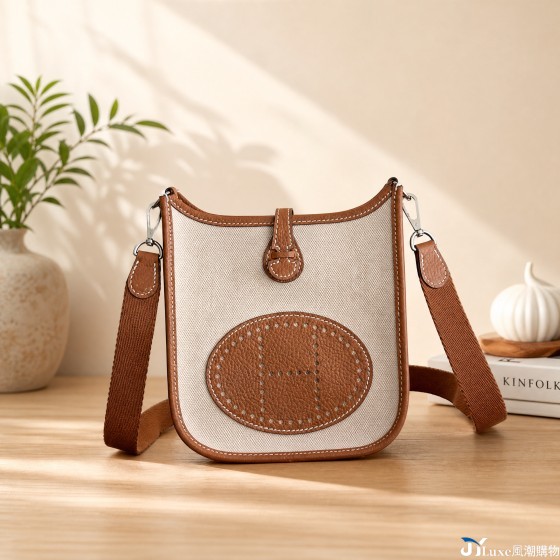 All-hand-stitched EveLyne canvas perforated bag mini multi-color flight attendant bag for women